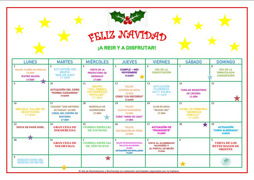 programacion navidad mayores