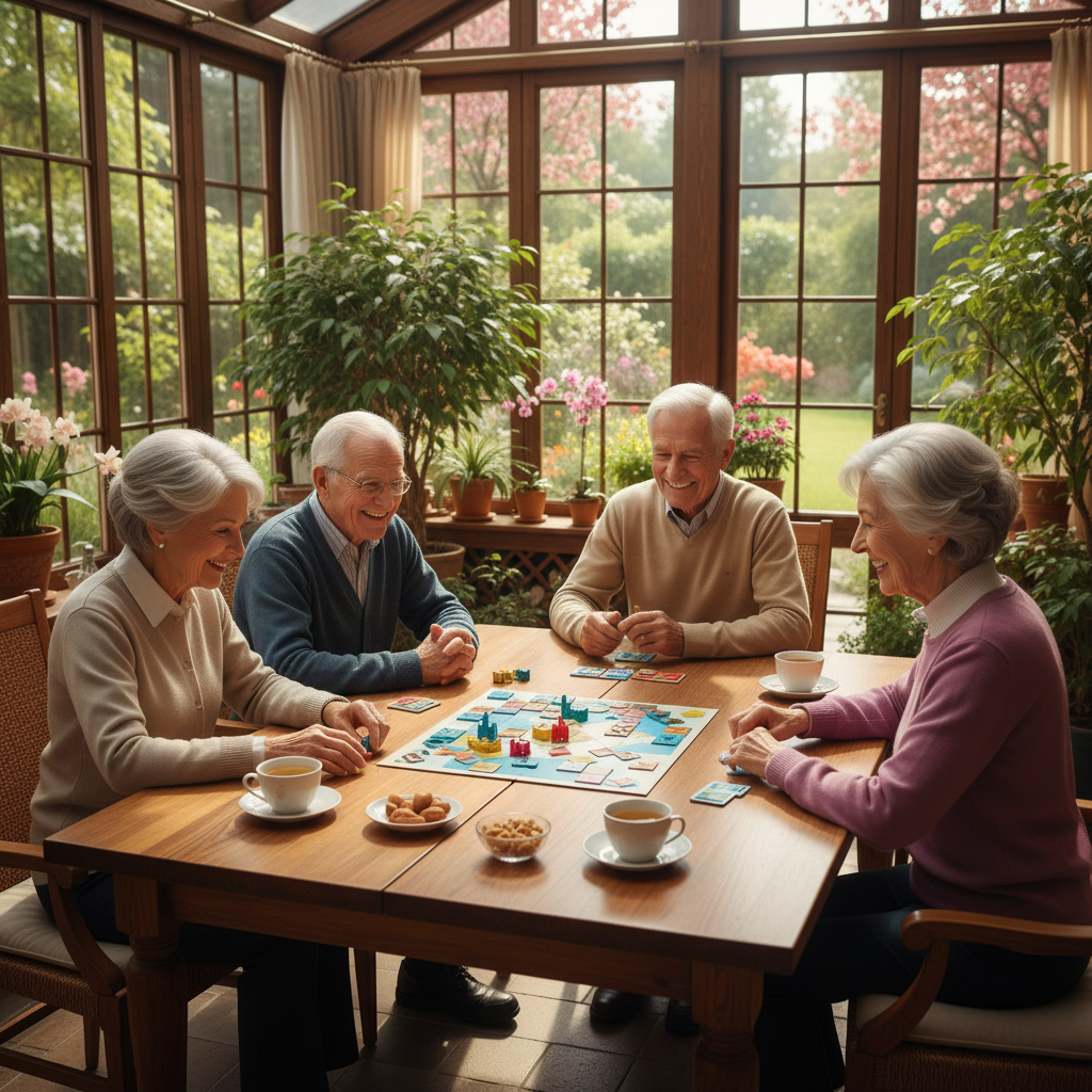 Grupo Ciudad Jardín | Prevención del deterioro cognitivo: Juegos mentales poco explorados Personas mayores disfrutando de un juego mental en Grupo Ciudad Jardín